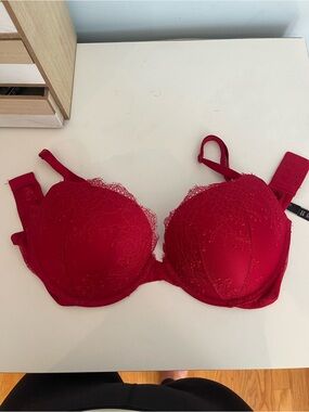Victoria's Secret Red Lace Push-Up Bra